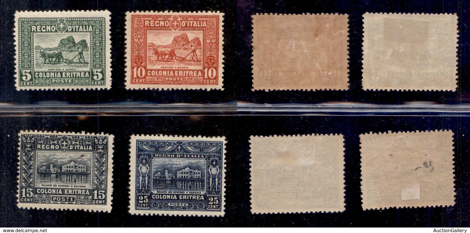 COLONIE - ERITREA - 1910/1914 - Soggetti Africani (34/37) - Serie Completa - Gomma Originale (800) - Sonstige & Ohne Zuordnung