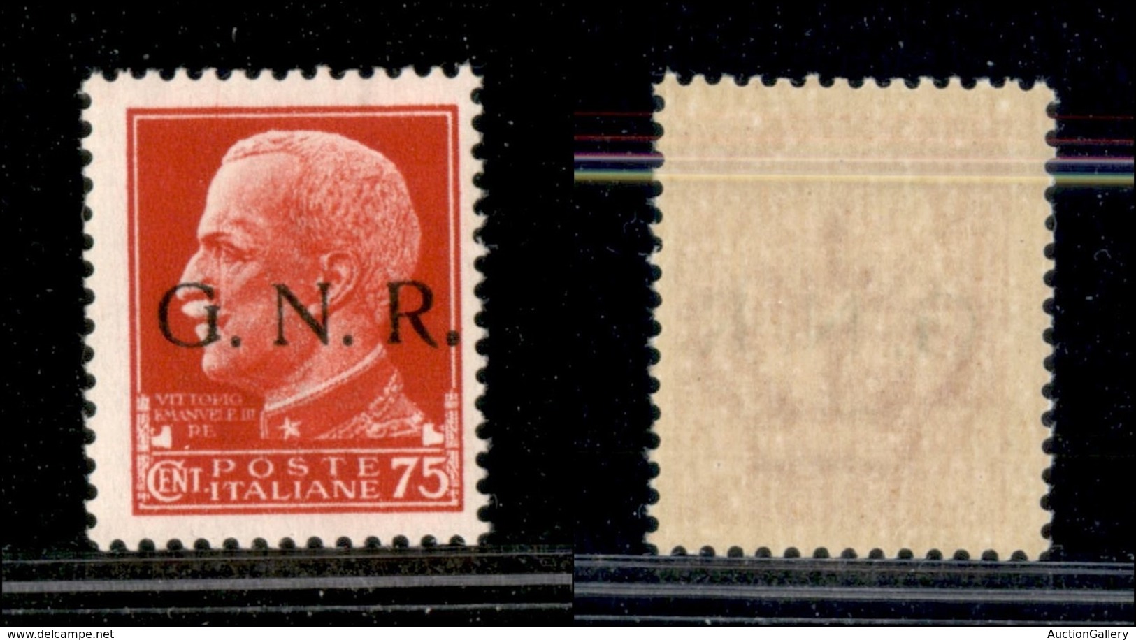 RSI - G.N.R. BRESCIA - 1943 - 75 Cent (478/Ipc) Con Punto Grosso Dopo R - Gomma Integra - Cert. AG (700) - Sonstige & Ohne Zuordnung