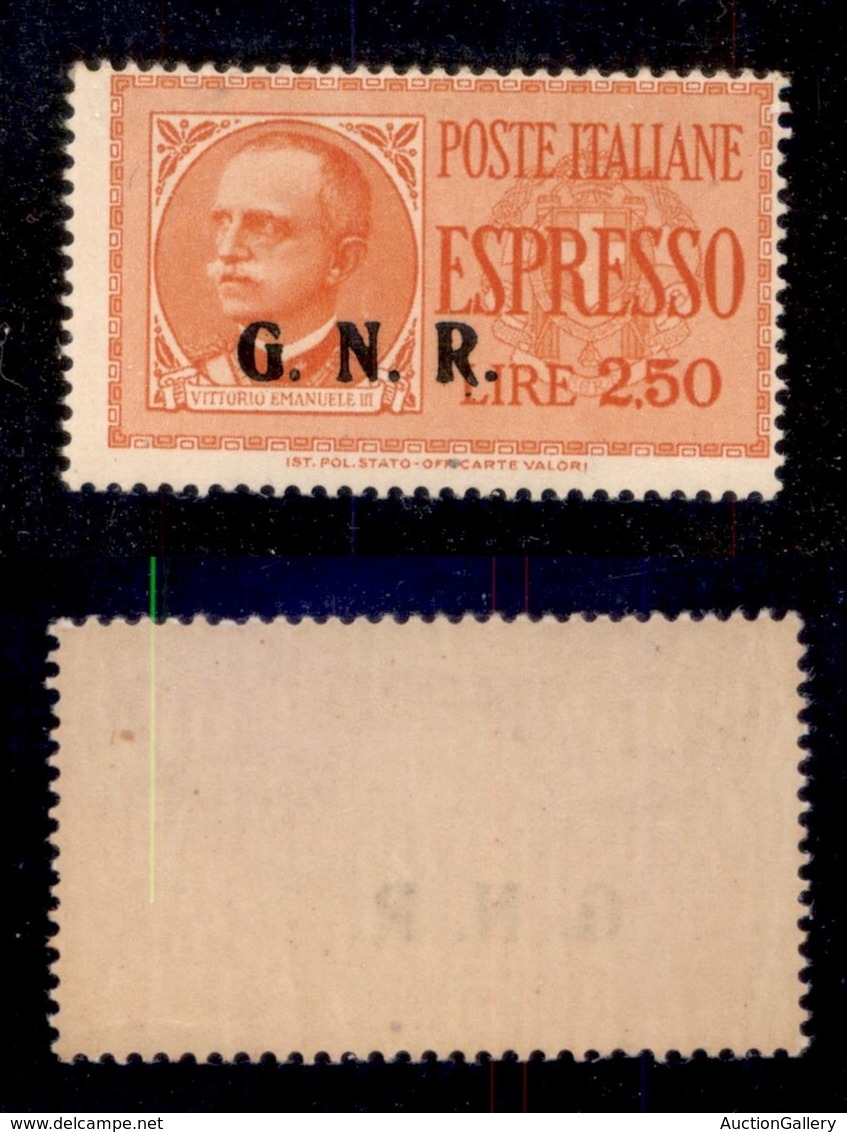 RSI - G.N.R. BRESCIA - 1943 - 2,50 Lire (20/IIIb Varietà C) - Soprastampa A Sinistra In Basso - Gomma Integra - Non Cata - Other & Unclassified