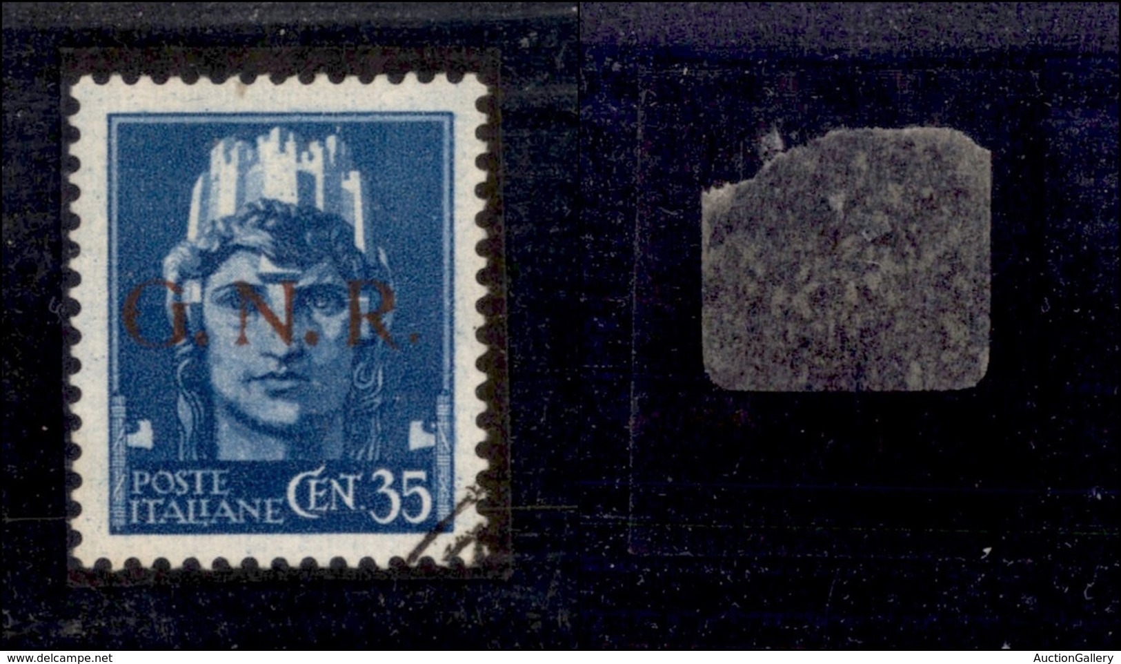 RSI - G.N.R. VERONA - 1944 - 35 Cent (476 Iae) - Usato - Punto Piccolo Dopo R - Non Catalogato - Cert. AG - Sonstige & Ohne Zuordnung
