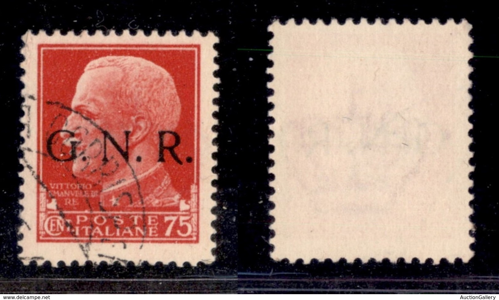 RSI - G.N.R. VERONA - 1944 - 75 Cent (478iab) Usato A Verona (Titolare) - Punto Piccolo Dopo G - Cert. AG - Otros & Sin Clasificación