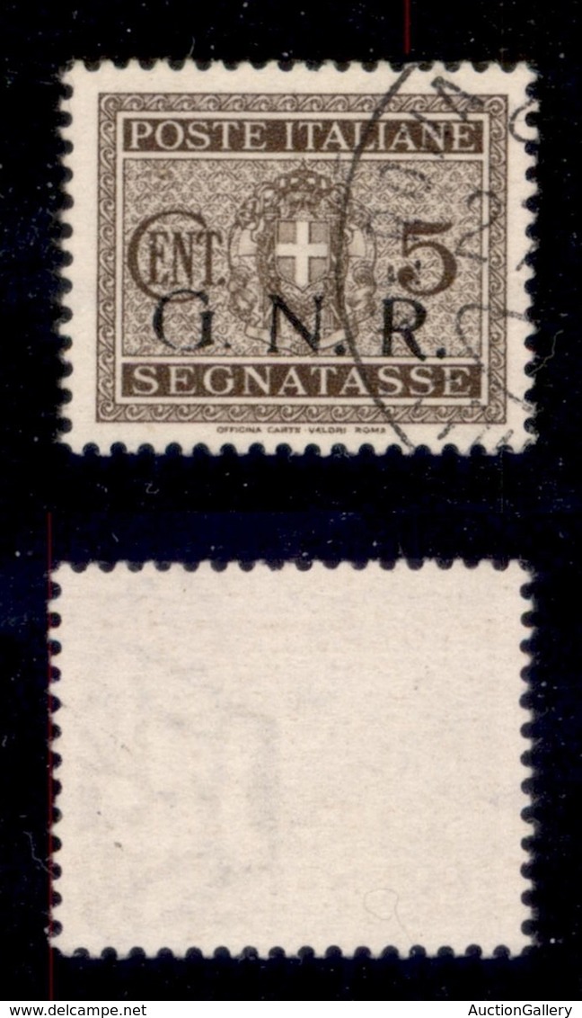 RSI - G.N.R. VERONA - 1944 - 5 Cent (47 Errore Dgb) - Usato A Verona (Titolare) - Punto Piccolo Dopo G - Non Catalogato  - Sonstige & Ohne Zuordnung