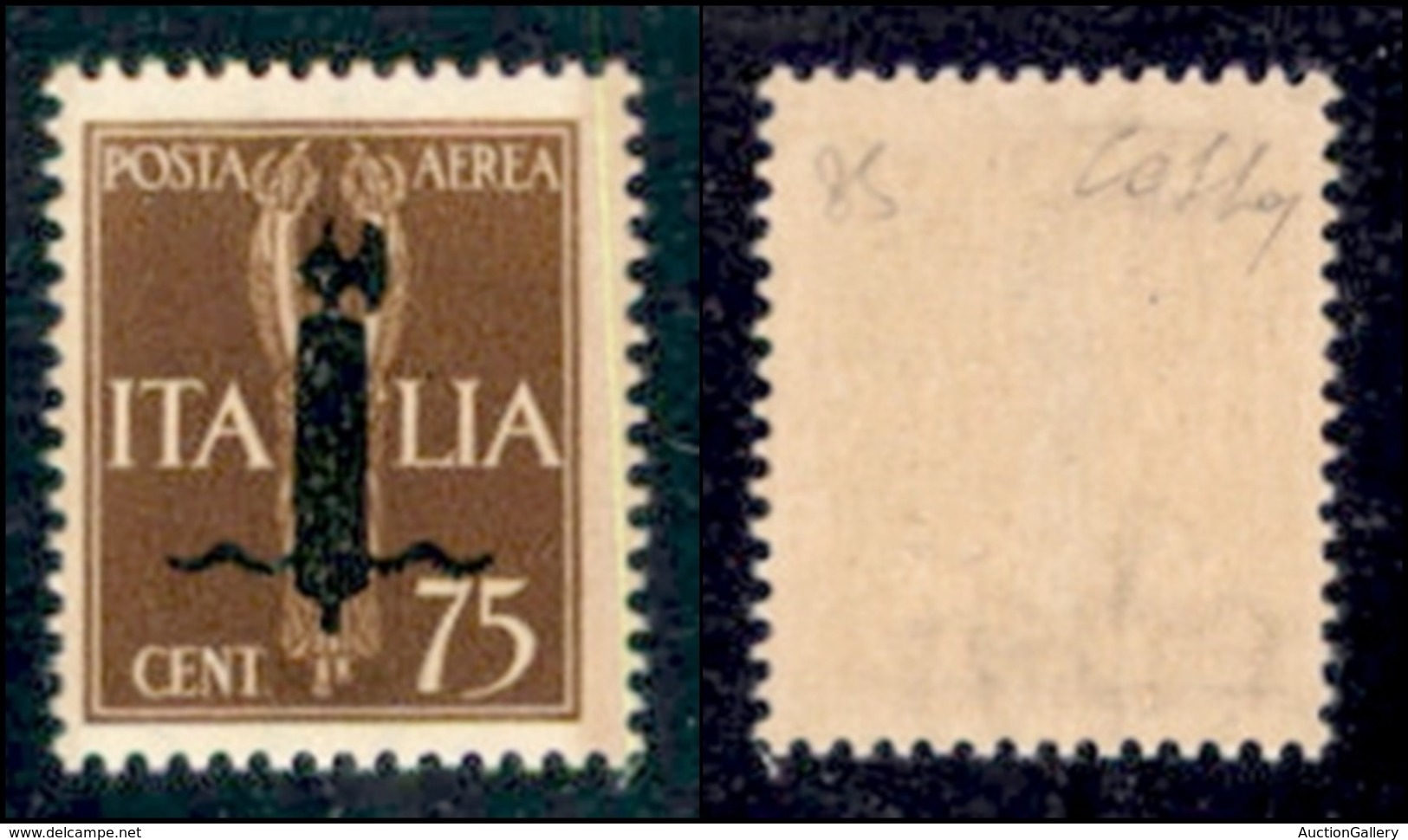 RSI - SAGGI-VERONA - 1944 - 75 Cent (P10 A) - Gomma Integra - Cert. Colla (6.000) - Otros & Sin Clasificación