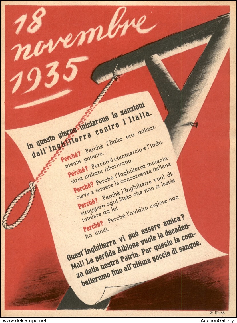 RSI - PROPAGANDA RSI - 1944 - 18 Novembre 1935 - Volantino Di Propaganda - Sonstige & Ohne Zuordnung