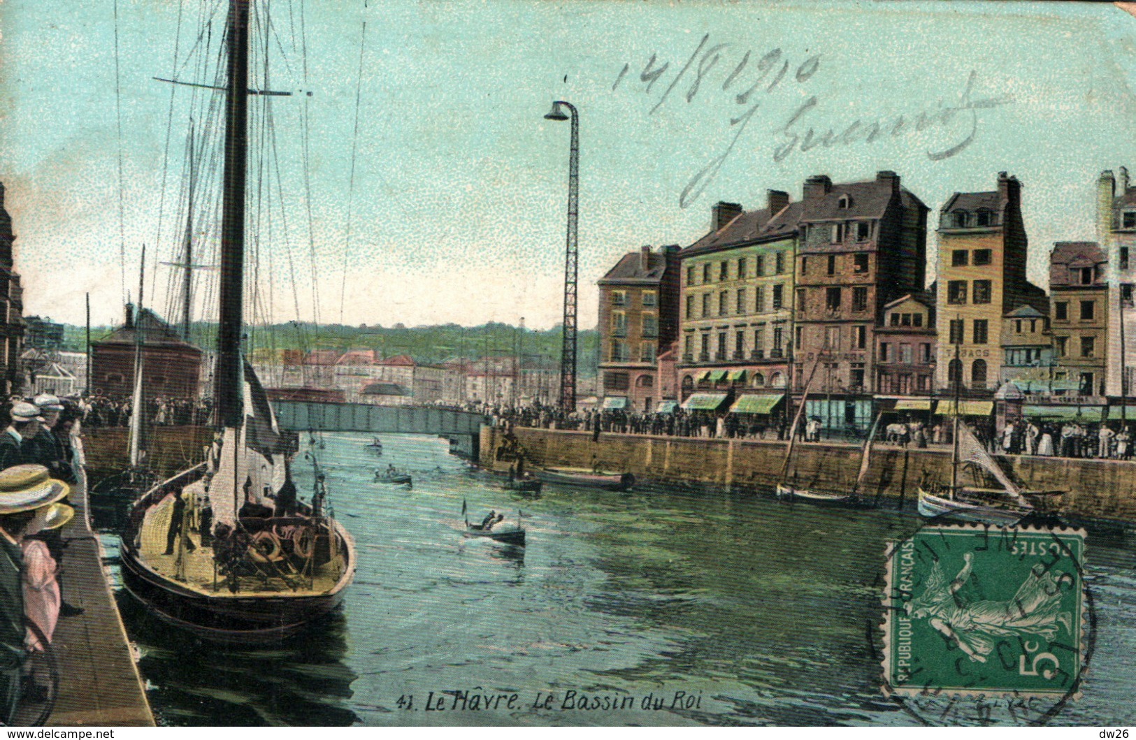 Le Havre - Le Bassin Du Roi - Edition L.V. & Cie - Carte Colorisée Aqua-Photo N° 41 - Port