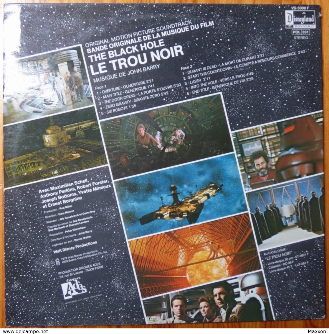 JOHN BARRY - Le Trou Noir / The Black Hole - 33 TOURS VINYLE Bande Originale - Soundtracks, Film Music