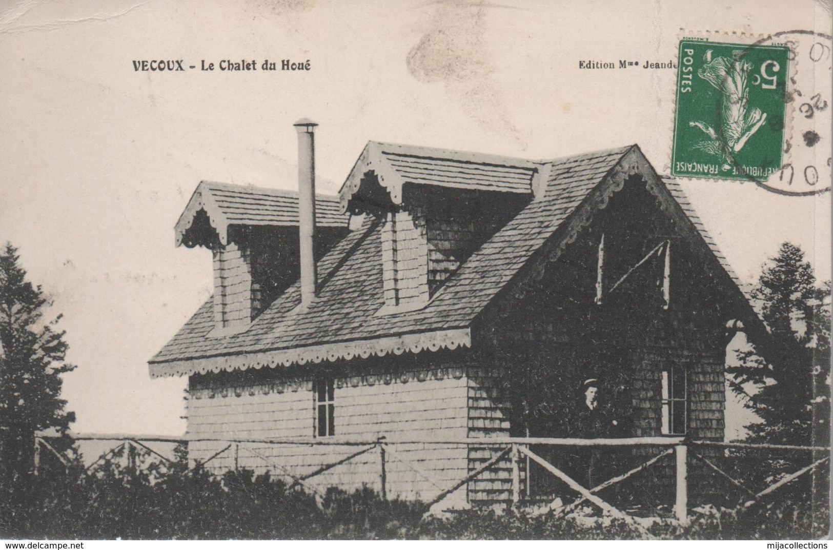 Cpa C23  VECOUX Le Chalet Du Houé- 1 Femme - Autres & Non Classés