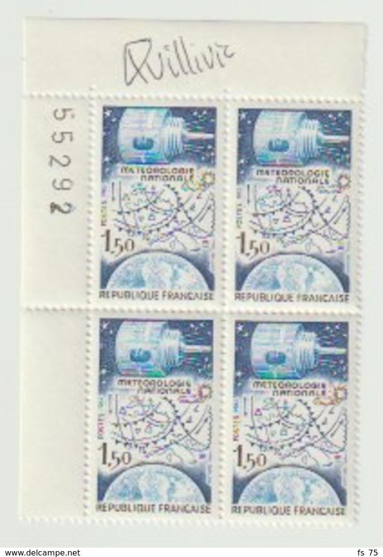 FRANCE - N°2292 - 1F40 - METEOROLOGIE NATIONALE - BLOC DE 4 - SIGNE QUILLIVIC - Nuovi