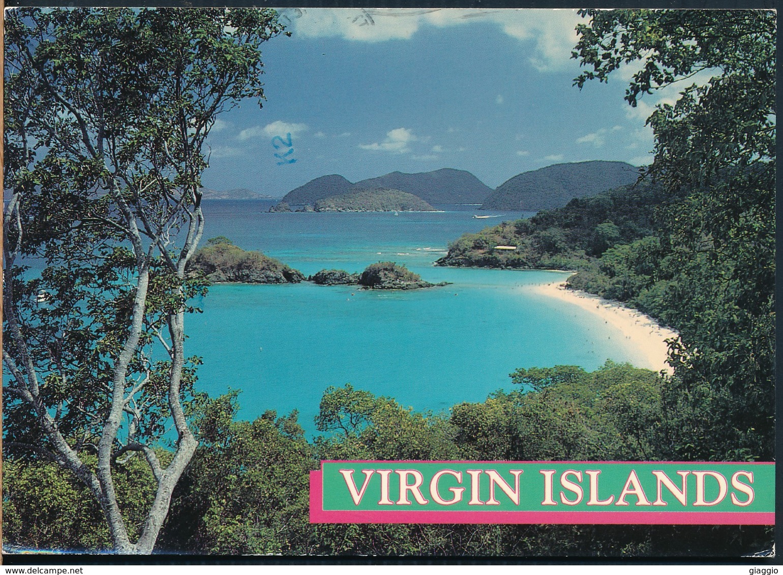 °°° 19800 - VIRGIN ISLANDS - TRUNK BAY , ST. JOHN - 1994 With Stamps °°° - Jungferninseln, Britische