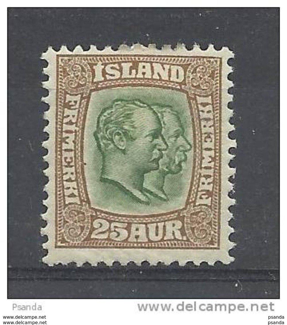1907  Iceland    Mino   57  MLH* - Unused Stamps