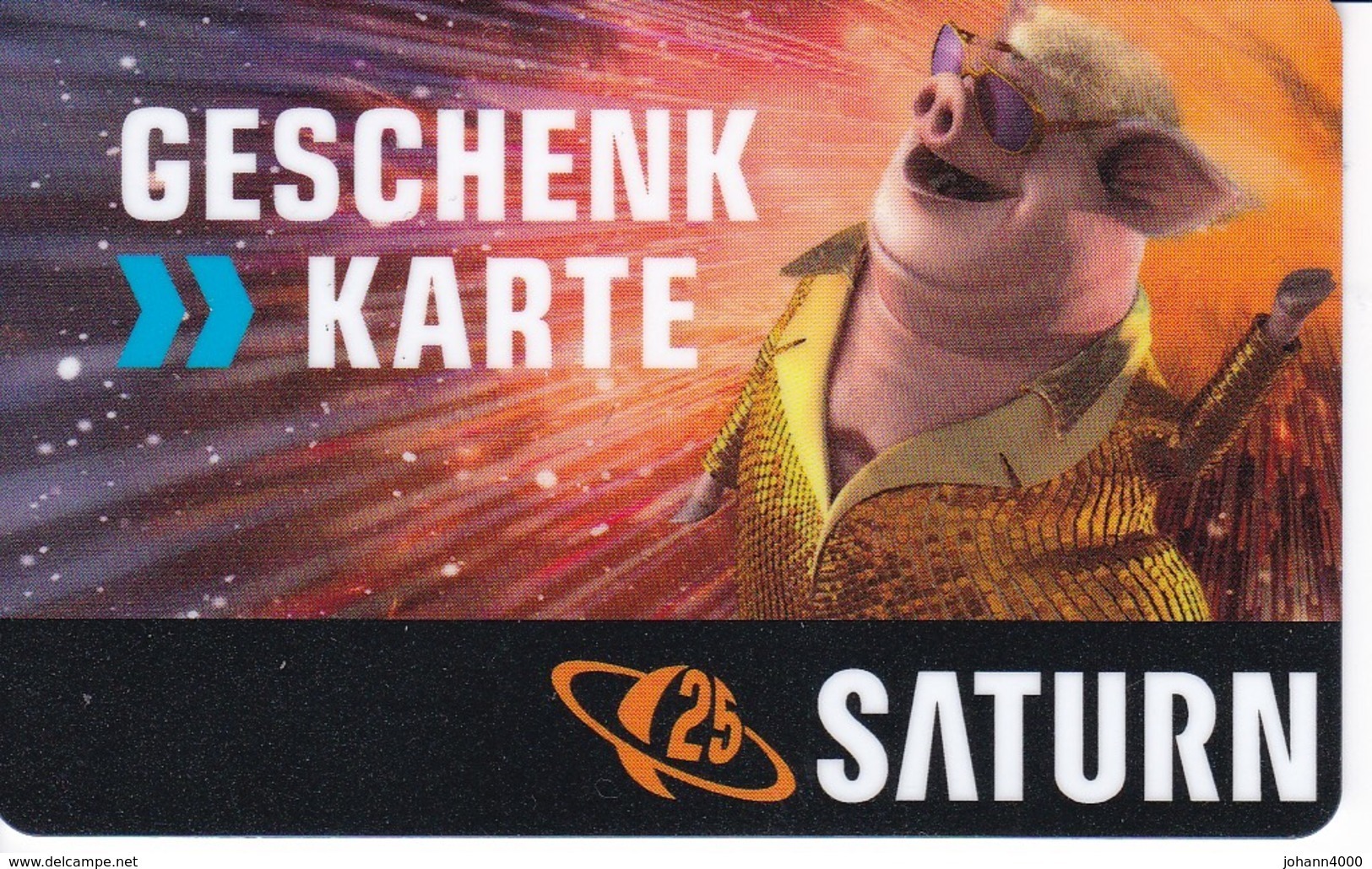 Geschenkkarte Saturn   Gift  25 Jahre - Gift Cards