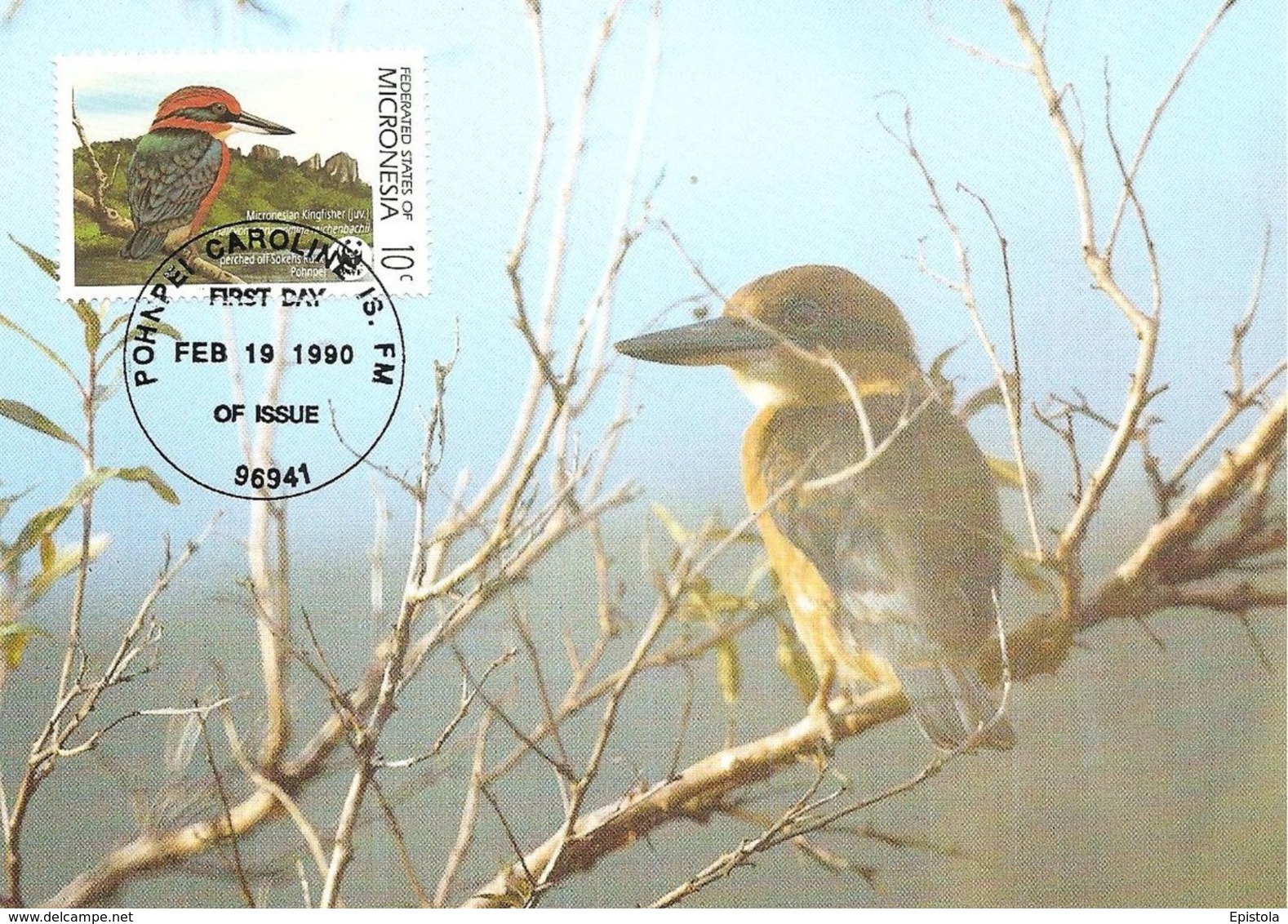 1990 - MICRONESIA Micronesie - Pohnpei Caroline Islands - Iles Carolines - Martin-pêcheur -Kingfisher - Micronesia