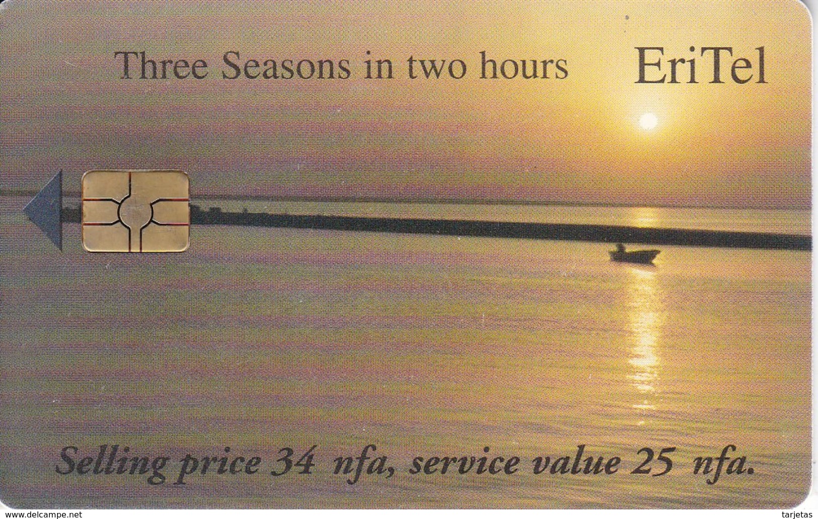 TARJETA DE ERITREA DE THREE SEASONS IN TWO HOURS DE 25 NAKFA (ERITEL) - Erythrée