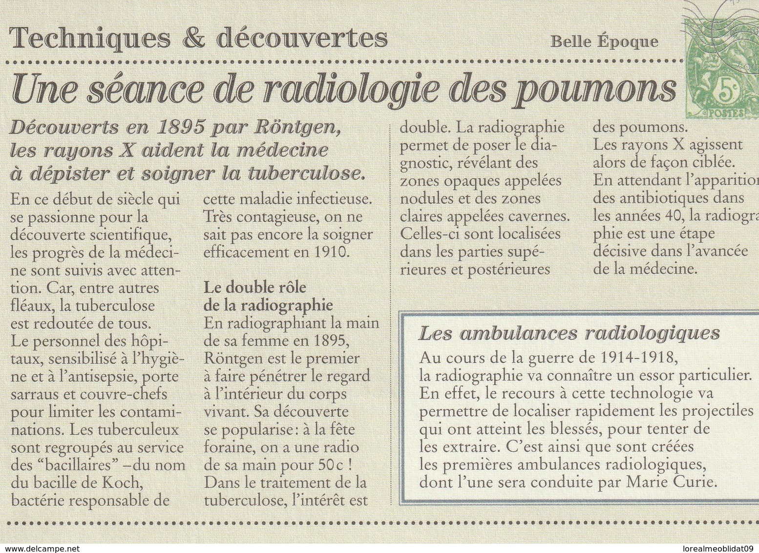 Radiologie - Une Séance De Radiologie Des Poumons  Carte Techniques Et Découvertes - Santé