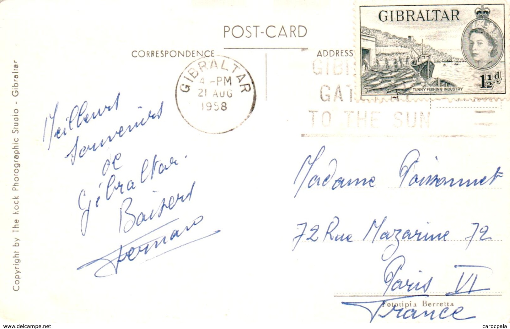 Carte 1950 Greetings From Gibraltar : Multivues Et Carte Géographique - Gibraltar