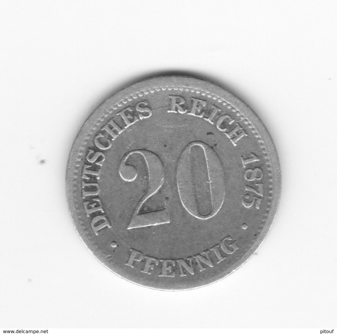 20 Pfennig 1875 F  TB+ - 20 Pfennig