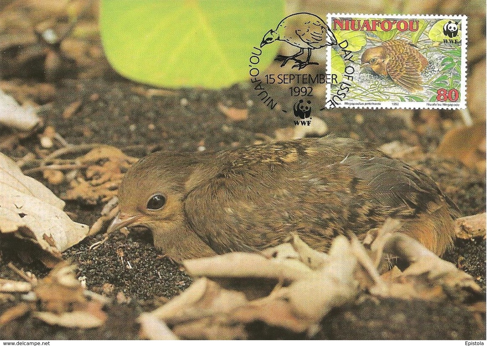 1992 - NIUAFO'OU MEGAPODE - Tonga - Mégapode De Pritchard WWF - Cocos (Keeling) Islands