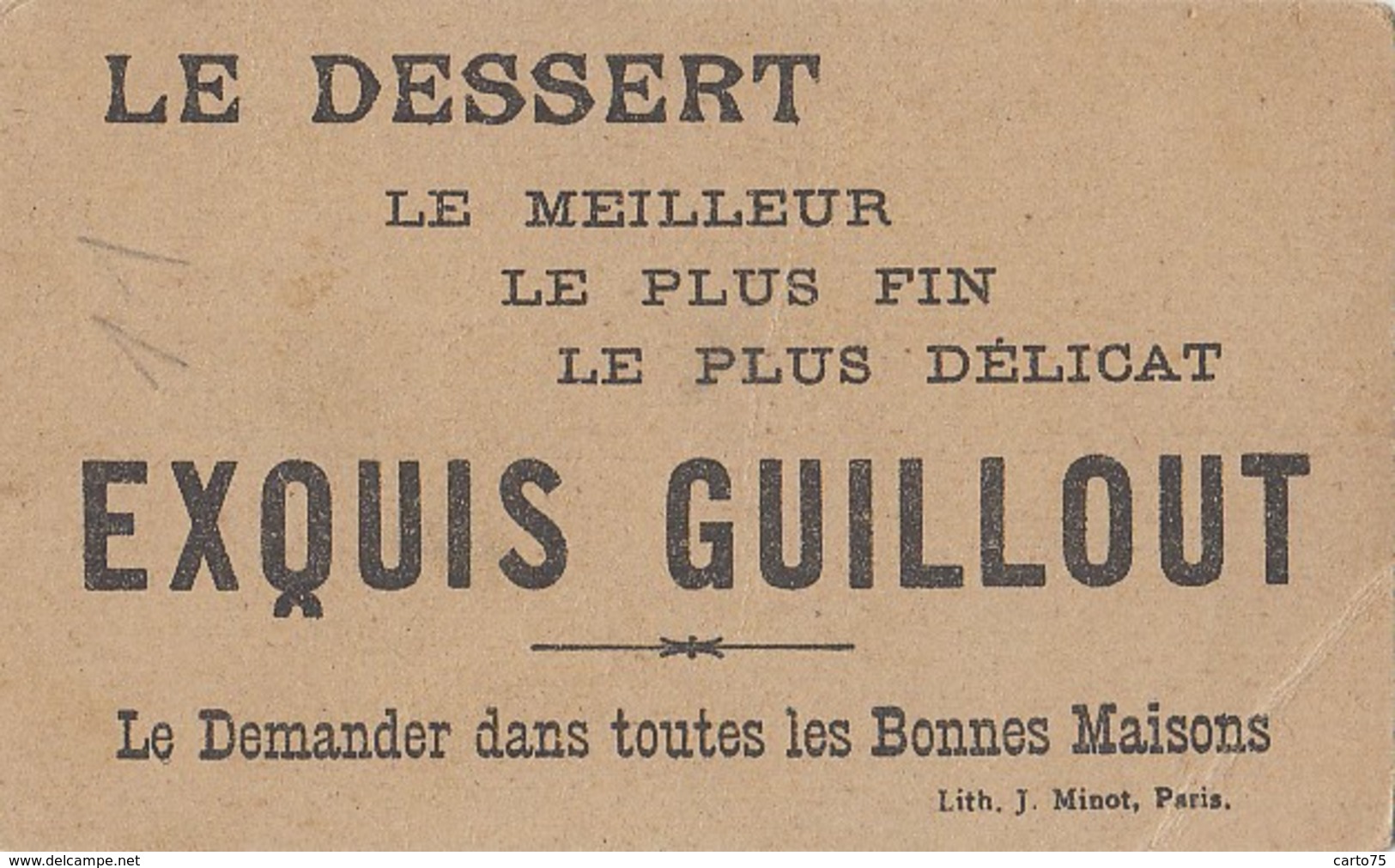 Commerce - Magasins - Biscuits Guillout 84 Rue Rambuteau Paris - Médecine Journal - Mort - Winkels