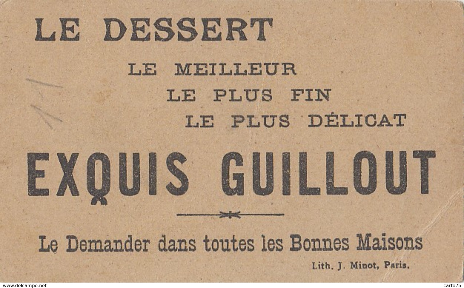 Commerce - Magasins - Biscuits Guillout 84 Rue Rambuteau Paris - Médecine Journal - Mort - Negozi