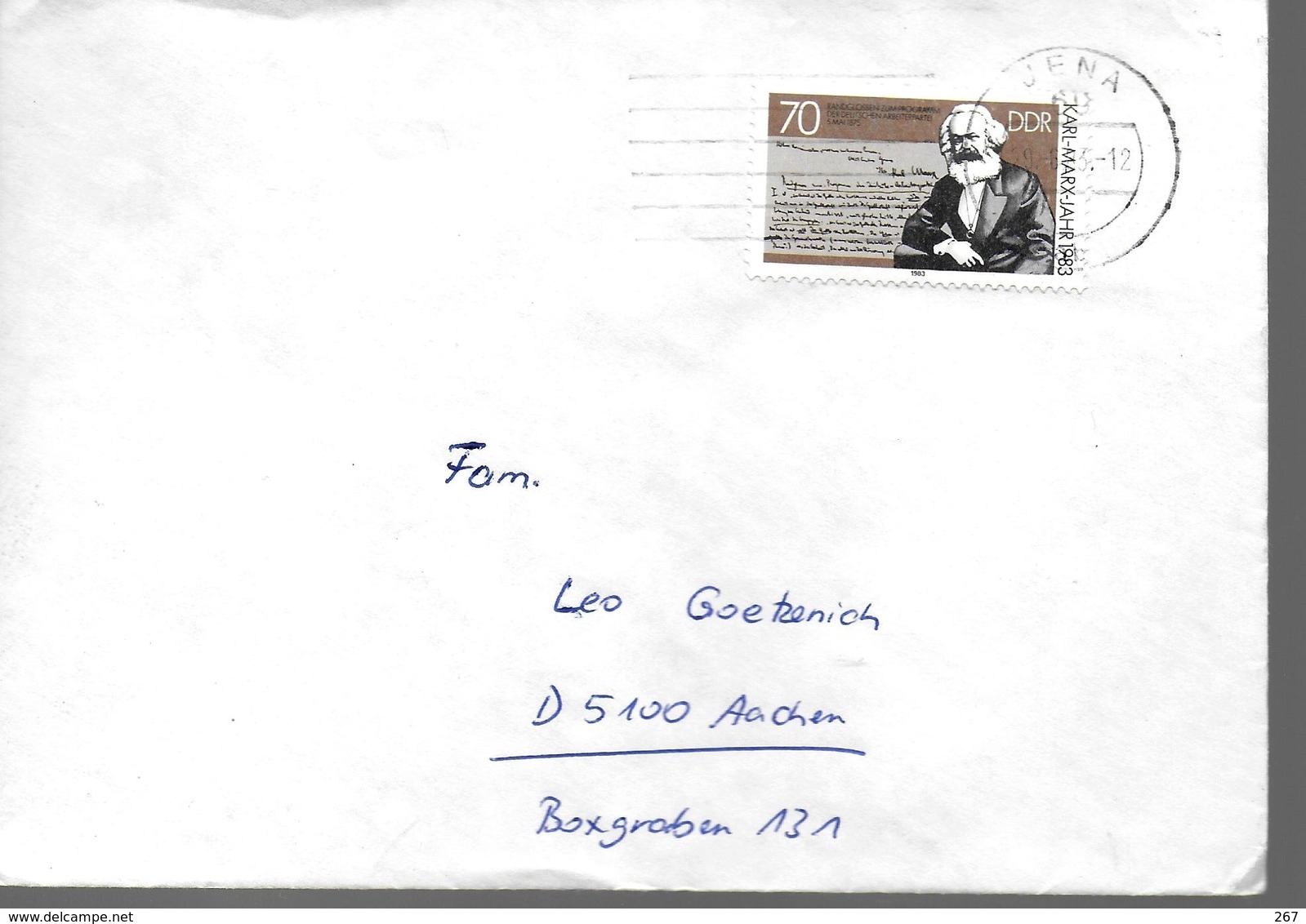 DDR Lettre 1983 Karl Marx - Karl Marx