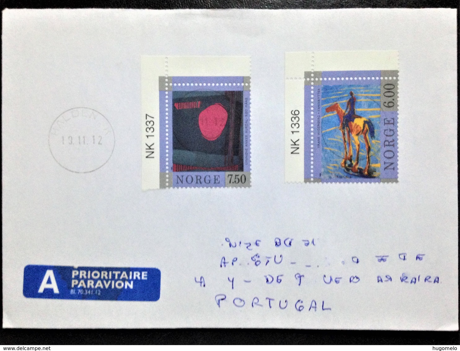 Norway, Circulated Cover To Portugal, "Art", "Painting", "Famous People", "Synnøve Anker Aurdal", 2012 - Lettres & Documents