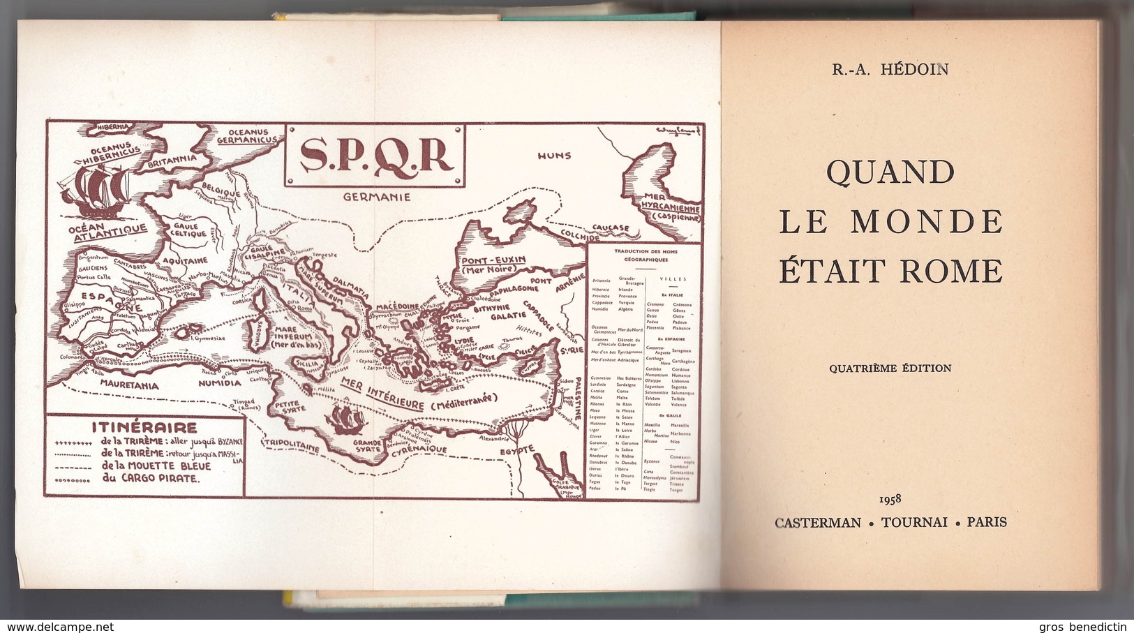 Casterman "Le Rameau Vert" - R.-A. Hédouin - "Quand Le Monde était Rome" - 1958 - #Ben&Cast&Ram&Div - Casterman