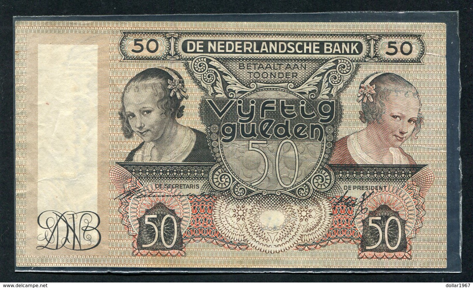 Netherlands  - 50 Gulden 1941 'Oestereetster' 17-3-1941 - CO 000154. - See The 2 Scans For Condition.(Originalscan ) - [1] …-1815 : Antes Del Reino