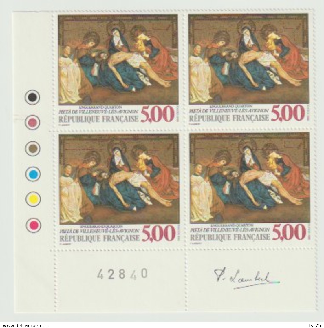 FRANCE - N°2558 - 5F - PRETA DE VILLENEUVE LES AVIGON - BLOC DE 4 - SIGNE LAMBERT - Unused Stamps