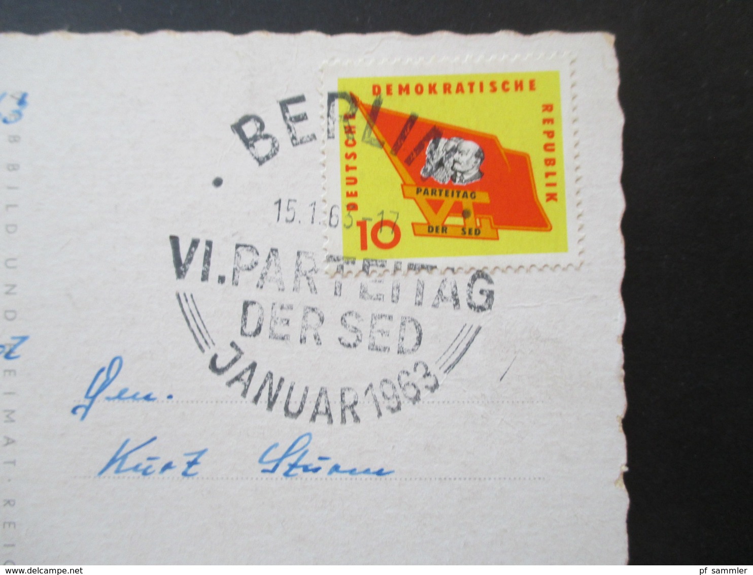 DDR 1963 PK Berlin Staatsoper Sonderstempel Berlin VI. Parteitag Der SED Januar 1963 Michel Nr. 941 EF - Storia Postale