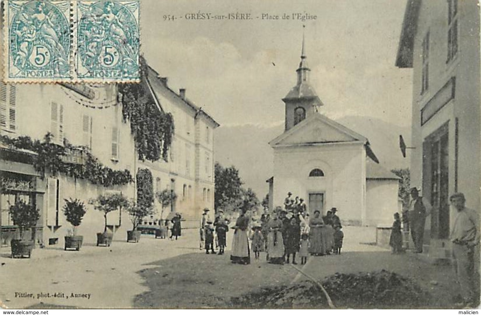 - Savoie -ref-A957- Grésy Sur Isère - Place De L Eglise - - Gresy Sur Isere