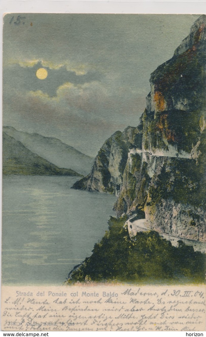 2b.195.  Lago Di Garda - STRADA DEL PONALE Col MONTE BALDO - 1904 - Tramonto - Autres & Non Classés
