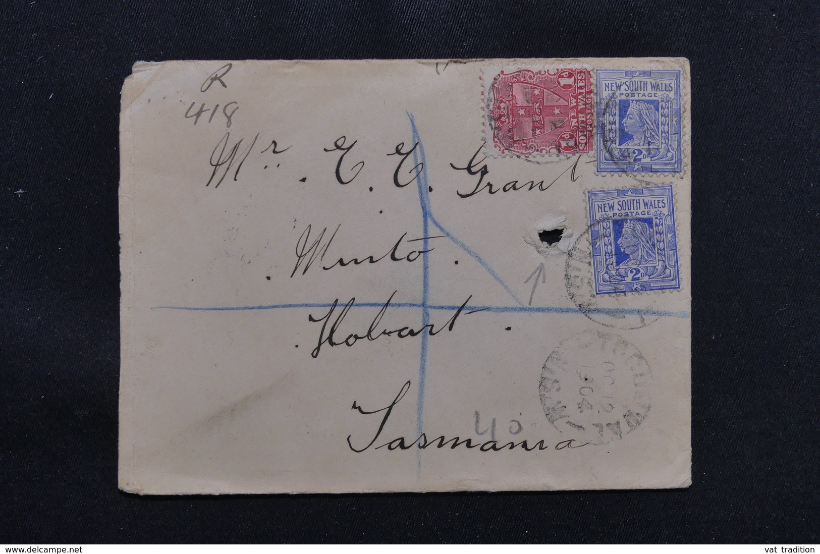 AUSTRALIE - Enveloppe En Recommandé Pour Hobart En 1904, Affranchissement Plaisant - L 57192 - Covers & Documents