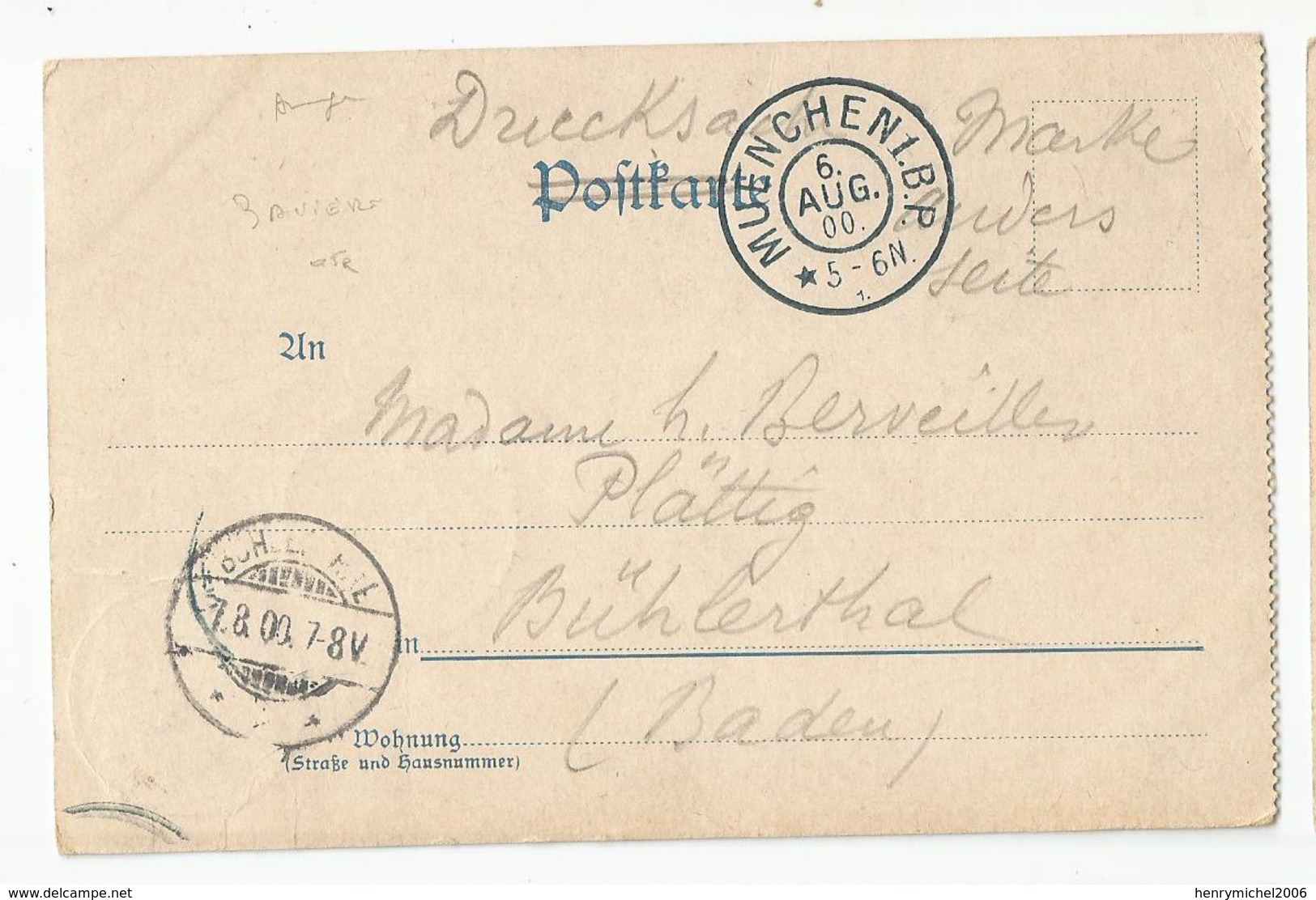 Allemagne Bavière  Muenchen Ange 1900 - München