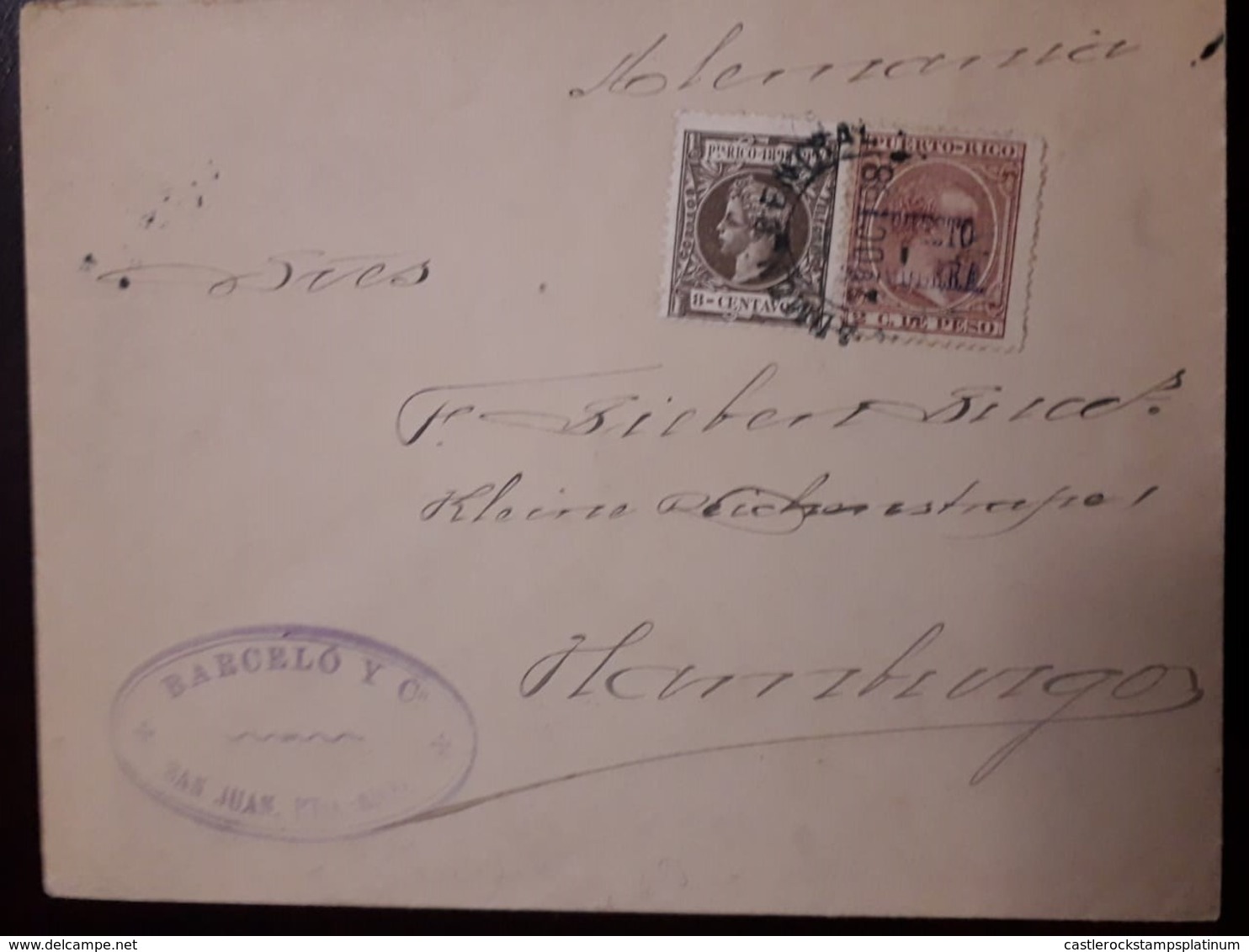 O) 1898 PUERTO RICO - US OCCUPATION, OVERPRINTED WAR TAX - IMPUESTO DE GUERRA, KING ALFONSO XIII 1c - KING ALFONSO XIII - Porto Rico