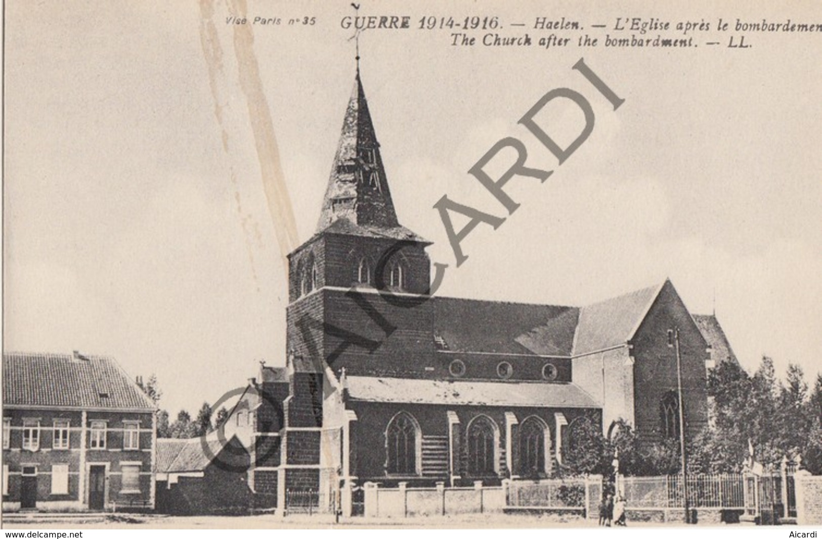 Postkaart / Carte Postale HALEN - Guerre 1914-1916  - Kerk (A198) - Halen