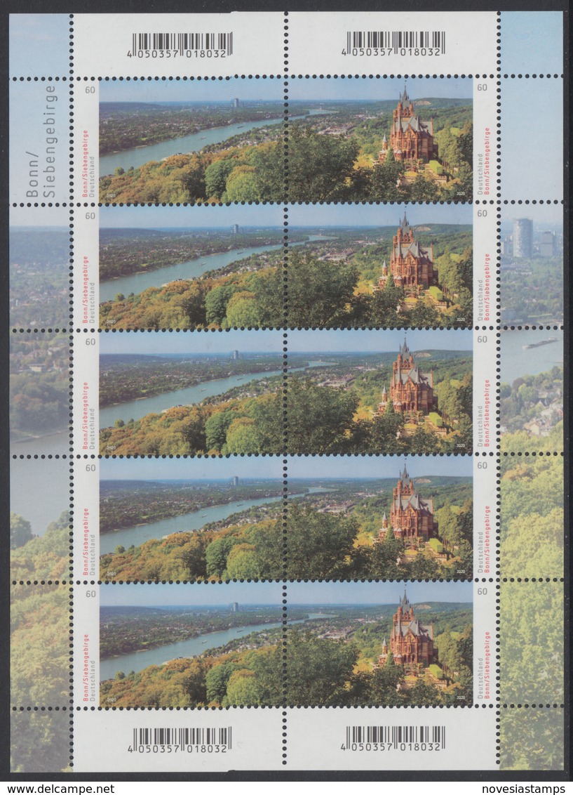 !a! GERMANY 2020 Mi. 3510-3511 MNH SHEET(10) - Bonn/Siebengebirge - Ungebraucht