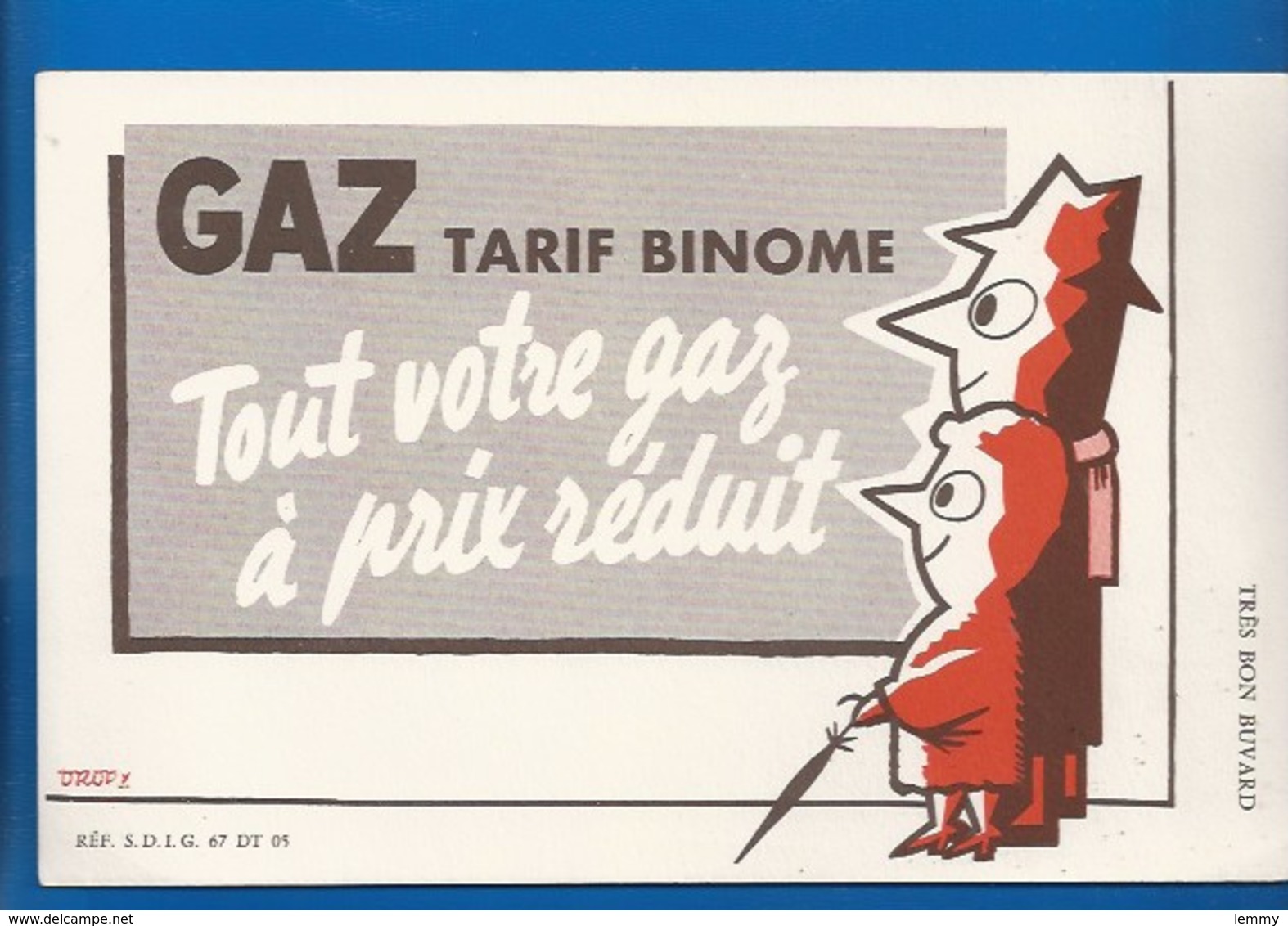 BUVARDS ILLUSTRÉS - GAZ -  LOT DE 3 BUVARDS - Electricité & Gaz