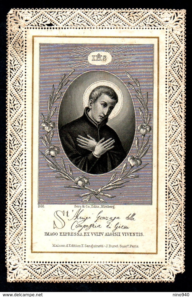 Santino Merlettato: S. LUIGI GONZAGA - Mm. 78 X 119 - E - Ed. Sanguinetti - Duret, Parigi - Religion & Esotérisme