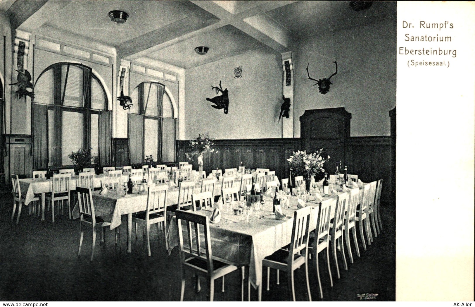 Ebersteinburg Dr. Rumpf's Sanatorium Speisesaal Ugl - Baden-Baden