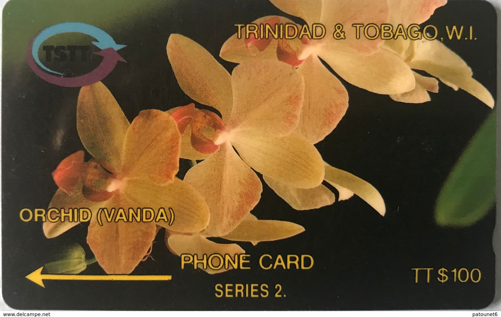 TRINITE & TOBAGO  -  Phonecard  - TSTT  -  ORCHID (Vanda)  -  TT $ 100 - Trinidad & Tobago