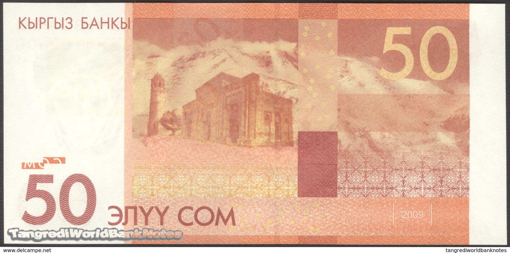 TWN - KYRGYZSTAN 25a - 50 Som 2009 Prefix CC UNC - Kyrgyzstan