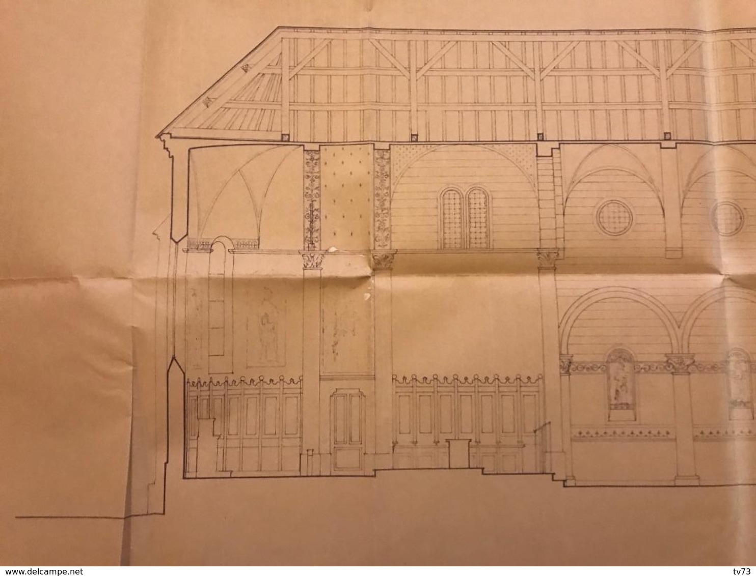 VP030 - 2 Plans D'architecte D'une église - Non Localisé - à Identifier - Architecture