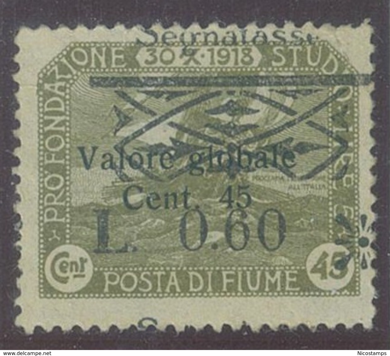 ITALIA - FIUME SASS. SEGNATASSE 23sbe  NUOVO - Fiume