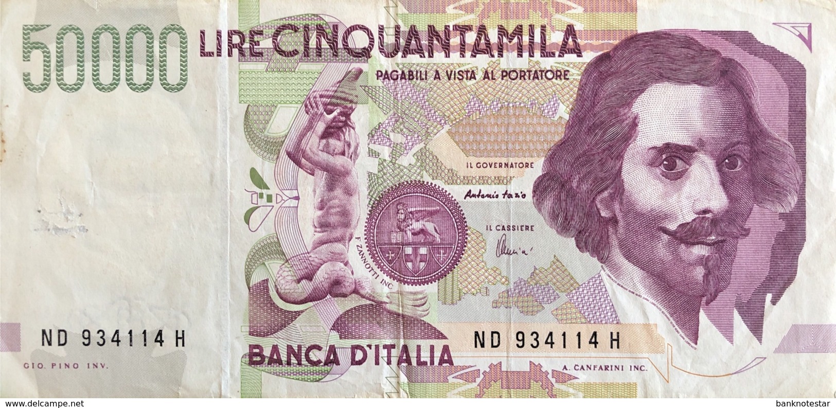 Italy 50.000 Lire, P-116c (27.5.1992) - Fine - 50000 Lire