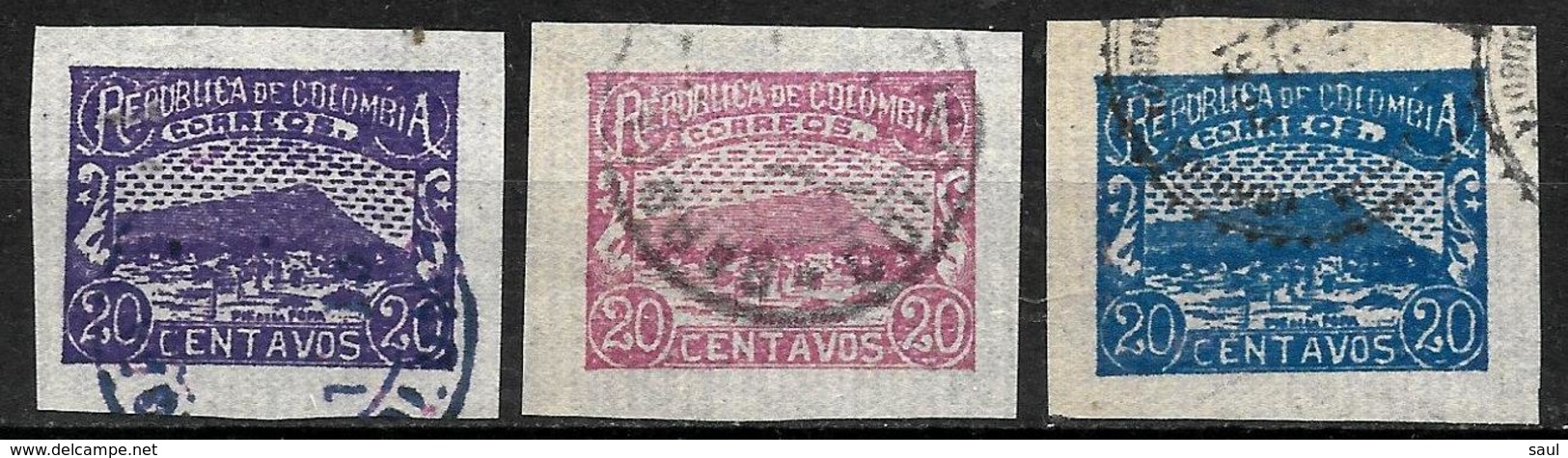 190 - COLOMBIE  - 1902 - RARE IMPERFORATED ISSUE - FORGERIES, FALSES, FAKES, FAUX, FALSOS, FALSCHEN - Non Classés