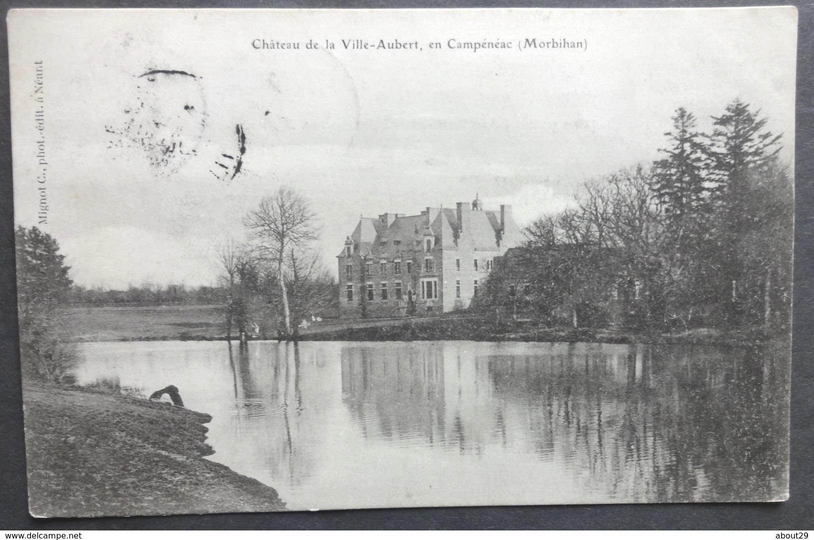 CPA 56 CAMPENEAC - Château De La Ville-Aubert - Edi. Mignot - Réf W 70 - Andere & Zonder Classificatie