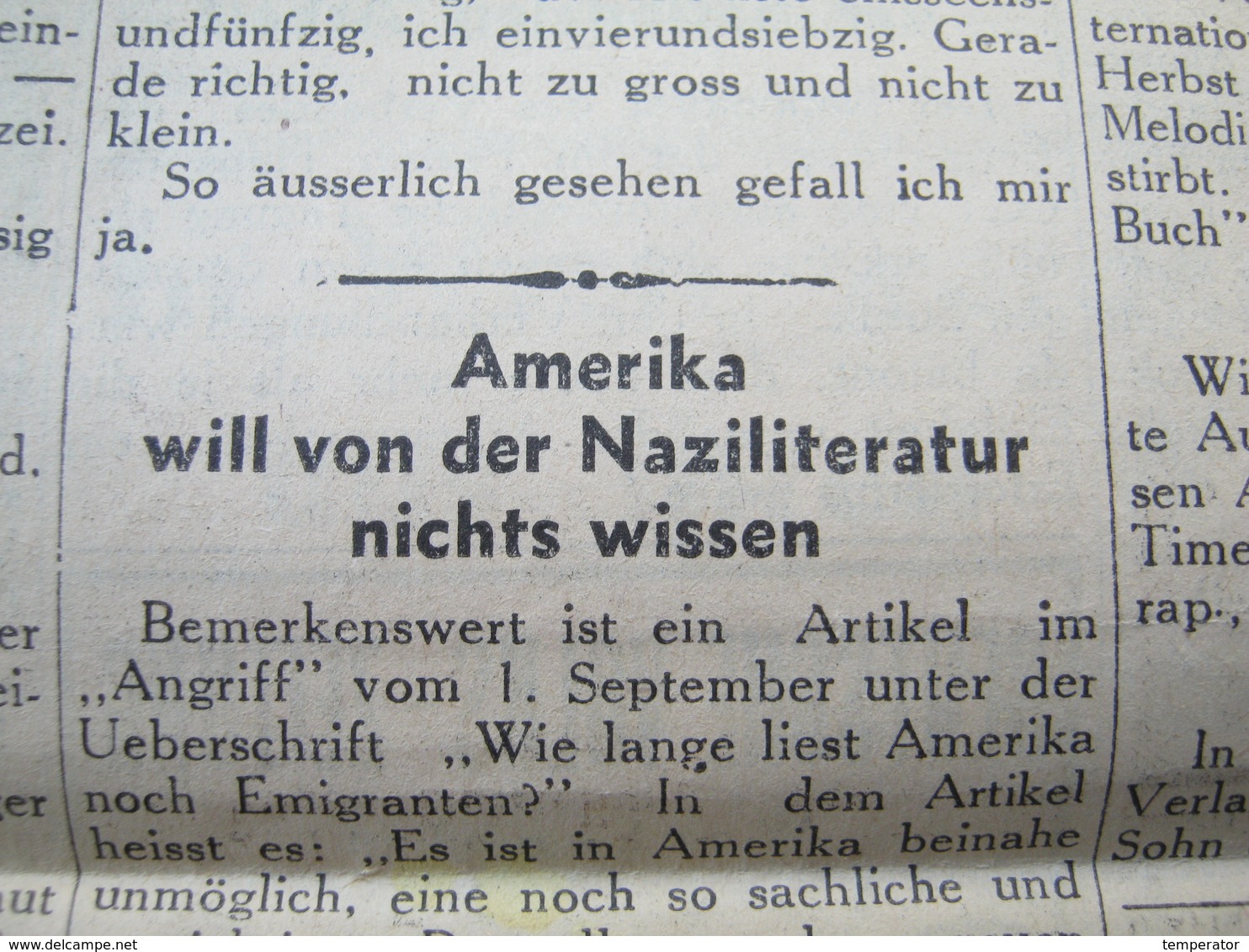 Pariser Tageszeitung, 1938. - Newspaper : Judaica, Jewish, Hitler, Deutschen, Italien, England, Amerika ...