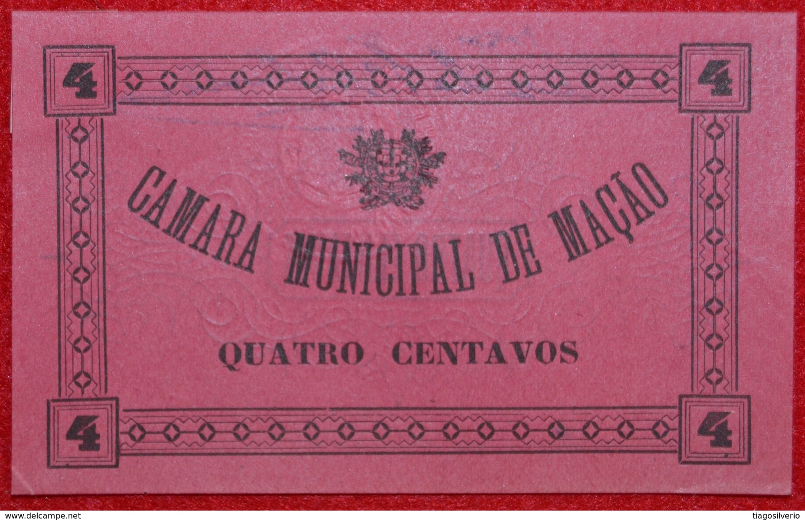 Portugal - Cedula De 4 Centavos /  Camara Municipal De Maçao / Distrito De Santarem - Portugal