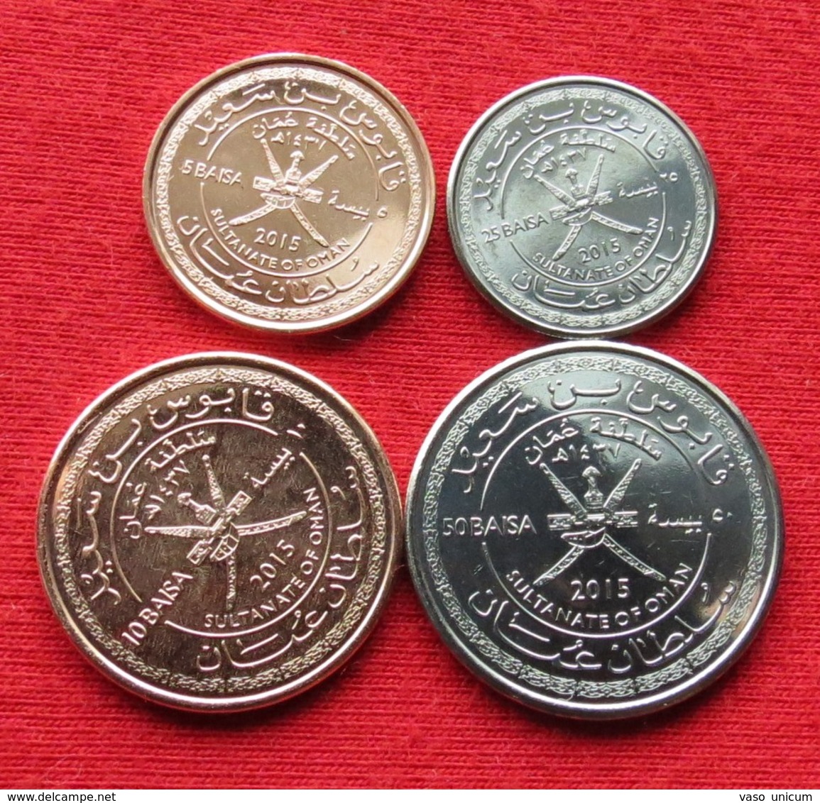 Oman Set 5 10 25 50 Baiza  2015 UNC - Oman