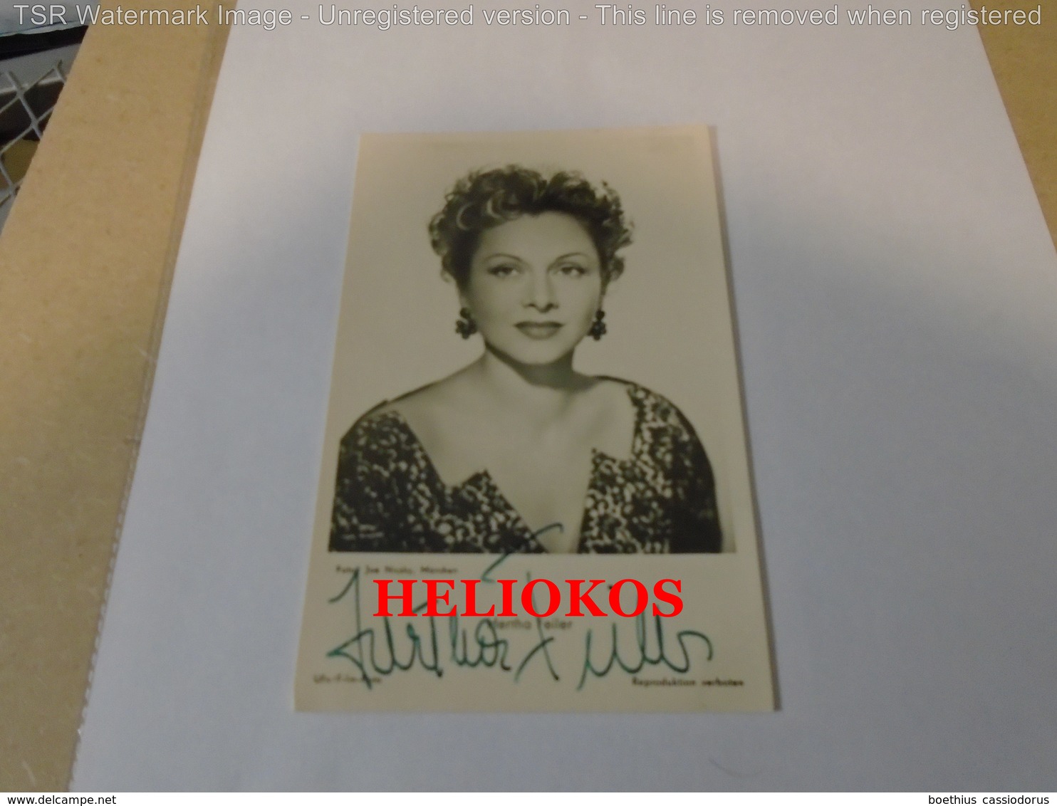 RARE AUTOGRAPHE D'HERTA FEILER SUR CARTE-PHOTO UFA FILM FOTO - Autographs